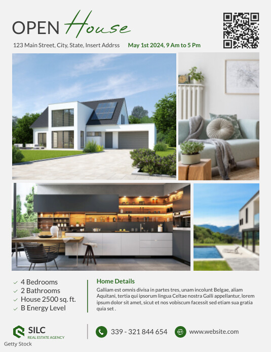 Open House Display modern minimal real estate open house event a Template | PosterMyWall