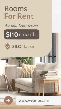 Modern Minimal Rooms For rent real estate ins เรื่องราวบน Instagram template