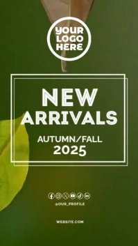 Modern Minimal Vertical Digital Display Video Autumn Fall 2025 New Arrivals Fashion Store Poster template