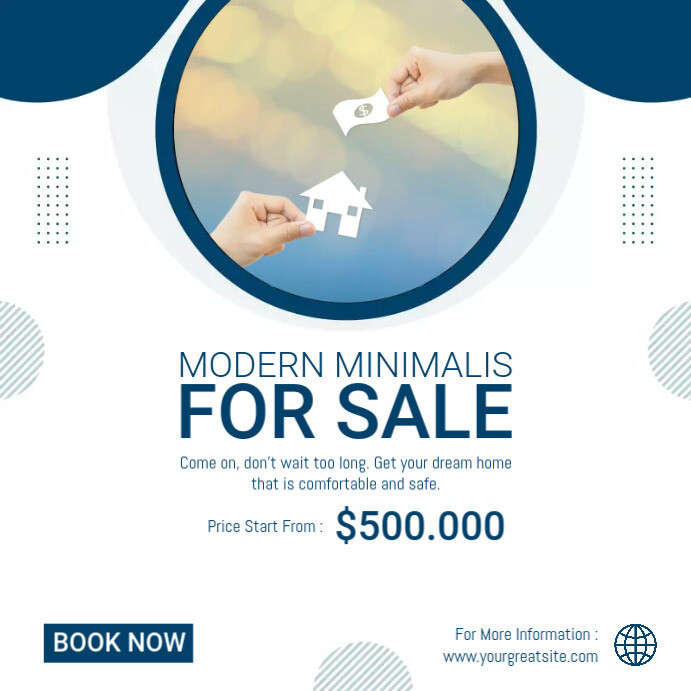 Modern Minimalis For Sale Instagram Post template