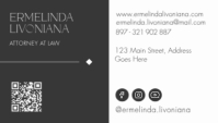 Modern Minimalist Attorney Business Card - Professional Lawyer  ( Back ) template