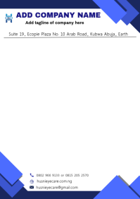 Modern Minimalist Geometric Letterhead Template | Professional Corporate Business Letter Head Design A4