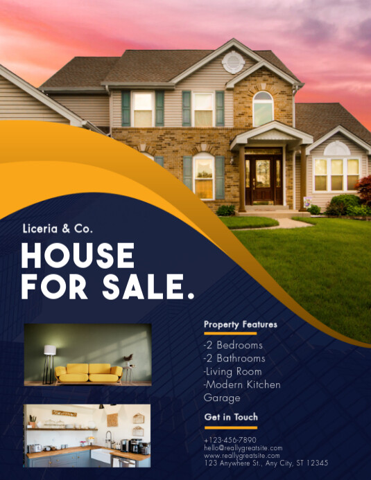 Modern Minimalist Modern House For Sale Flyer Template PosterMyWall