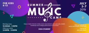 Modern Music Summer Camp Banner Foto Sampul Facebook template