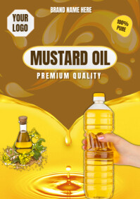 Modern Mustard Oil Label Design, cooking oil packaging, mustard oil packaging, food packing designs, A4 template