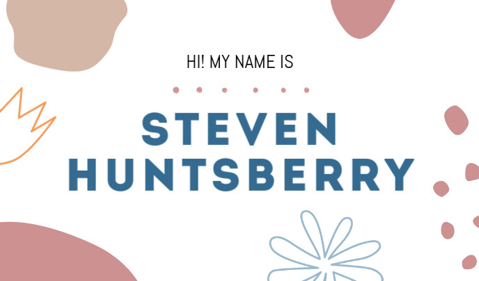 Modern Name Tag Template PosterMyWall