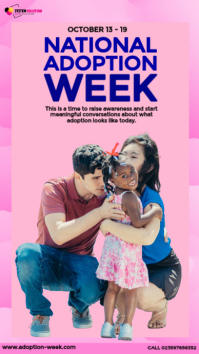 Red National Adoption Week Instagram-Story Template