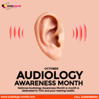 สีน้ำตาล Audiology Awareness Instagram Post Template