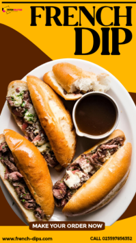 Orange French Dip Sandwich Promotion Indaba yaku-Instagram Template