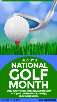 Modern National Golf Month Instagram Story template