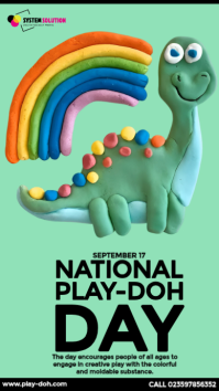 Green National Play-Doh Day Instagram-verhaal Template