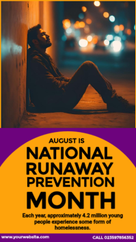 Orange National Runaway Prevention Month Instagram Story Template