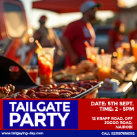Red Tailgate Party Instagram na Post Template