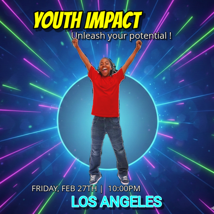Modern Neon Youth Impact City Flyer