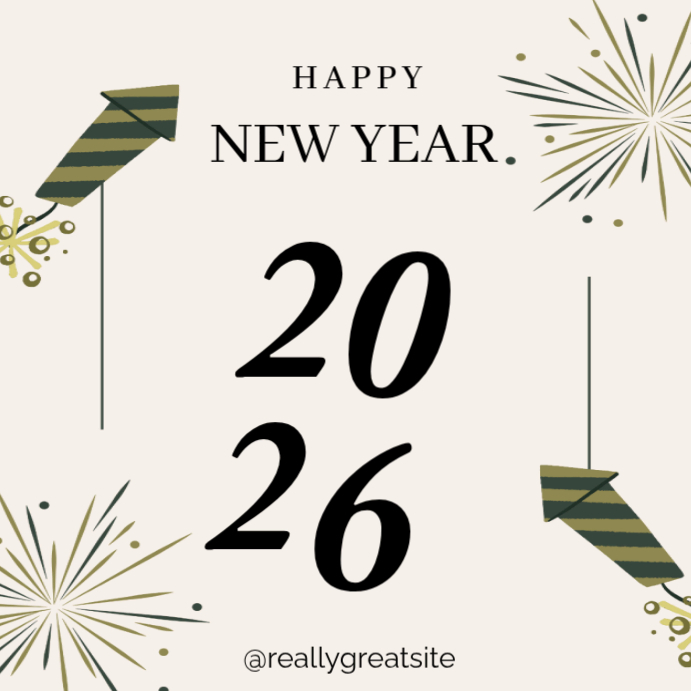 Modern New Year Greeting Instagram Post Template | PosterMyWall