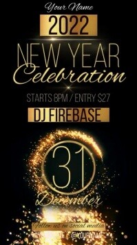 modern new year party event design template Instagram Story