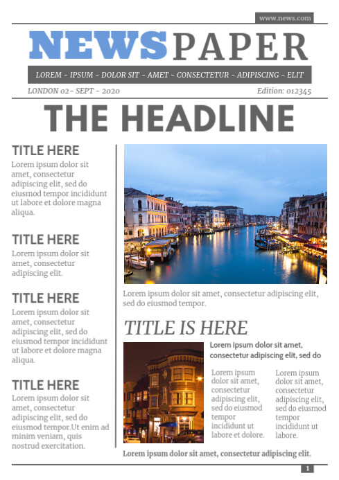 Layout News Paper Example How To Design Newspaper Layout