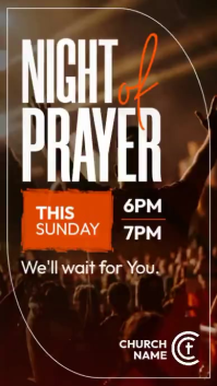 Modern Night of Prayer Instagram Story - Aesthetic Church Worship - Church Social Media Instagram-verhaal template