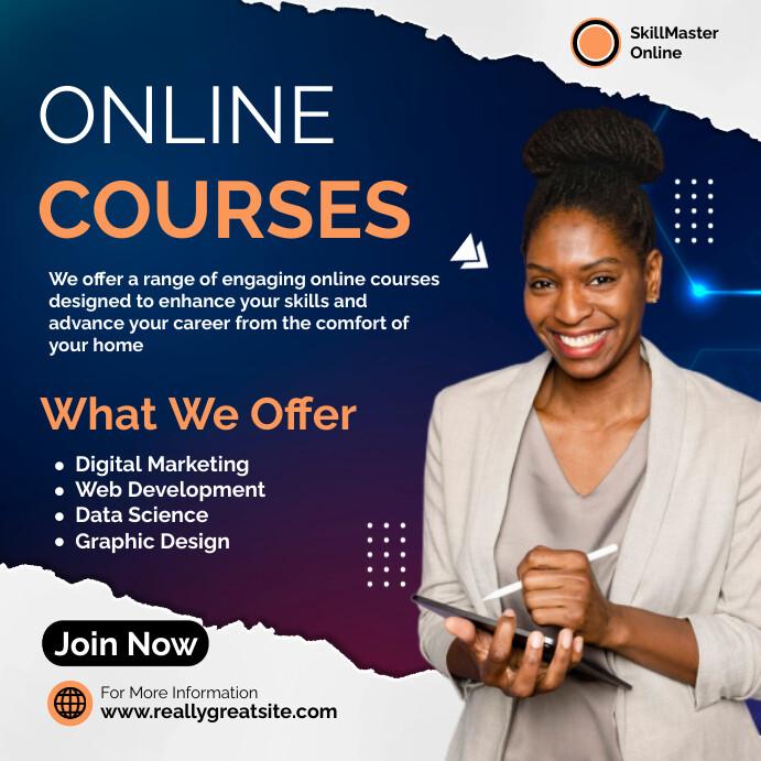 Modern Online Courses Instagram Post Template | PosterMyWall