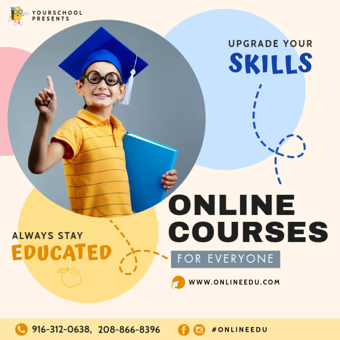 Modern Online Education Instagram Post Template PosterMyWall