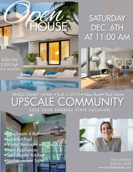 Modern Open House Flyer Script Templates | PosterMyWall