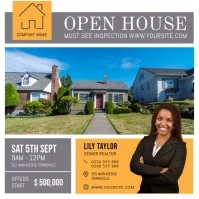 Modern Open House Online ad Quadrato (1:1) template
