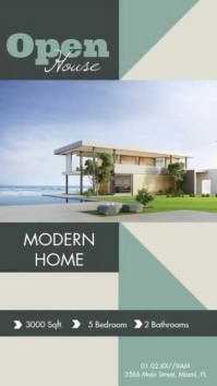 Modern Open House Social Media Templates Instagram Story