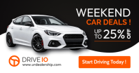 Modern Orange and black Car Dealership Social media post - Weekend car deals promo Facebook Ad template