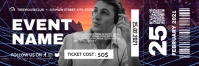 modern party ticket template design Banner 2 x 6 fod