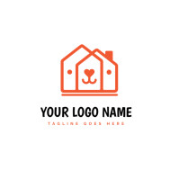 Modern Pet House/pet Care Logo/animal/pet Supplies/pet Grooming Logo/love Pets/home/buisness  Logo template