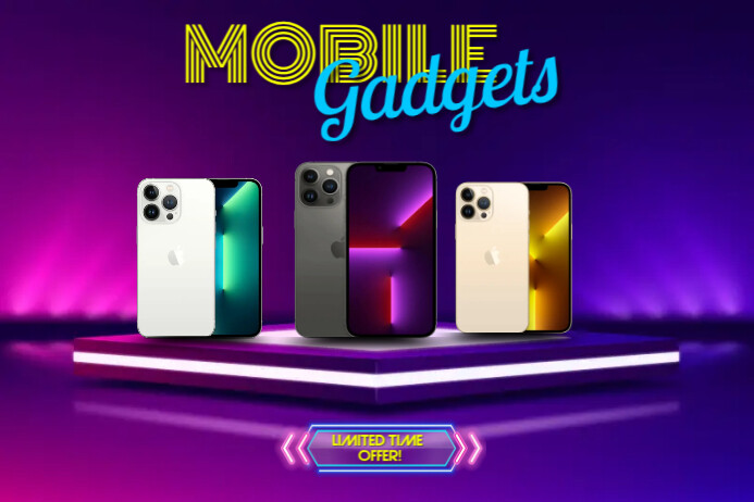 Modern Phone Display Template | PosterMyWall
