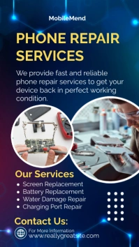 Modern Phone Repair Services Instagram Story template