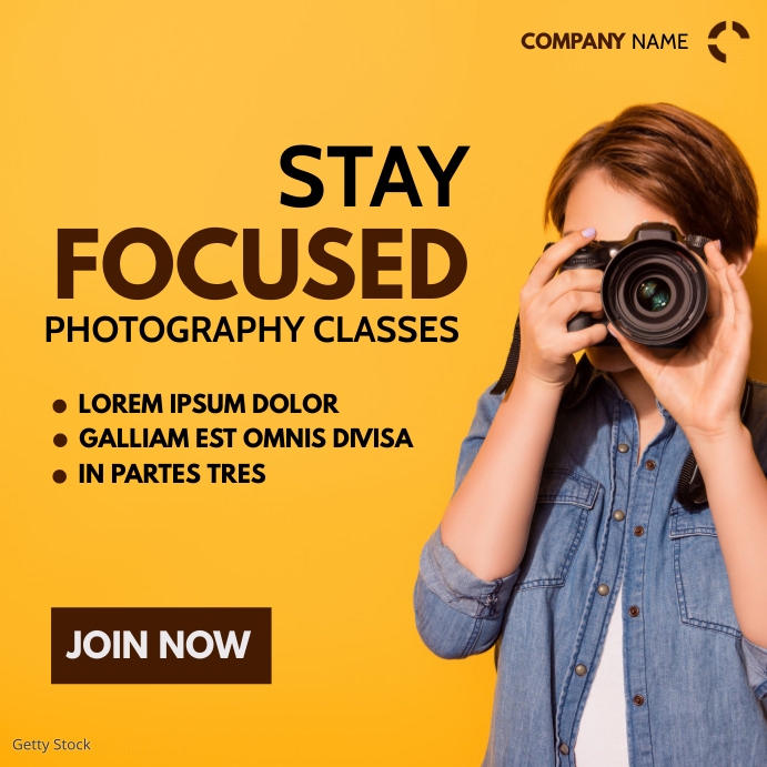 modern photography classes advertisement Template | PosterMyWall