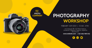 modern photography workshop facebook advertis Umkhangiso we-Facebook template