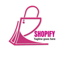 Modern Pink Shopping Bag Logo – Retail, Boutique & Online Store Branding Template Instagram Plasing
