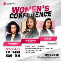 Modern Pink Women's Church Conference Ministry Gathering Event Flyer Message Instagram template