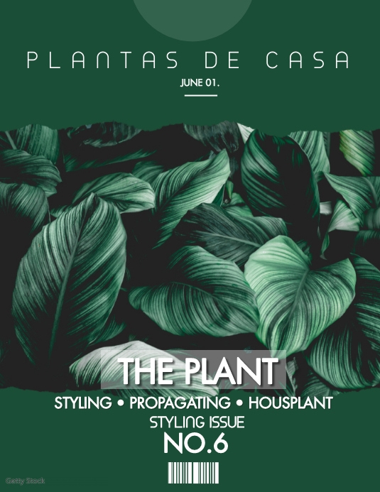 Modern PLANT Blogger Magazine Templates Pamflet (Letter AS)