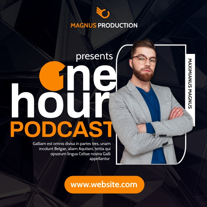 modern podcast advertisement Message Instagram template