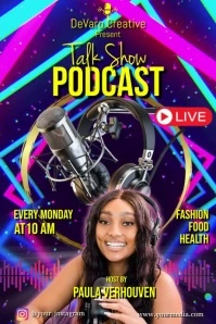 Modern Podcast Talk Show Tumblr-grafik template