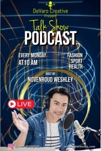 Modern Podcast Talk Show Графика Tumblr template