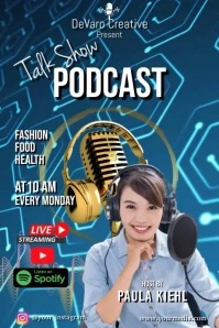 Modern Podcast Talk Show Графика Tumblr template