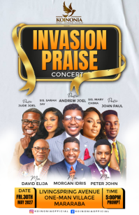 MODERN PRAISE AND WORSHIP SERVICE Half Page Wide template