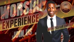 Brun modern Professional Church Worship Youtube Th Miniatura na YouTube Template