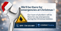 Modern Professional Joyful Blue and white Holiday Plumbing Repair Service Advertising Facebook Ad template