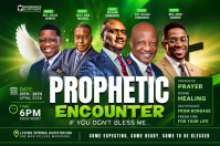 Zielony Prophetic Prayer and Healing Event Plakat Template