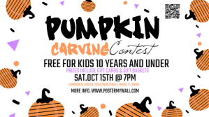 สีขาว Pumpkin Carving Contest Digitale Vertoning Template