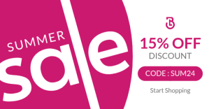 Cor-de-rosa Summer Sale Anuncio de Facebook Template