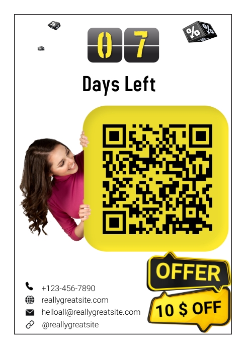 Modern Qr Code Place Promotion Flyer Template | PosterMyWall