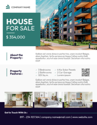 Modern Real Estate Flyer – House for Sale Property Advertising Template