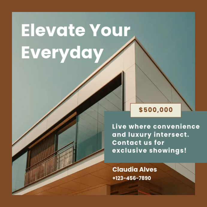 Modern Real Estate Promotional Instagram Post Templat | PosterMyWall